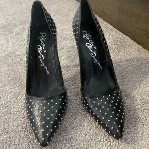Alice and Olivia black studded heels